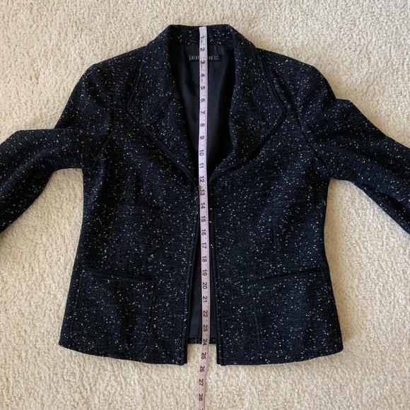 NWOT Lafayette 148 Open Front Speckled Wool Blazer - Picture 8 of 8